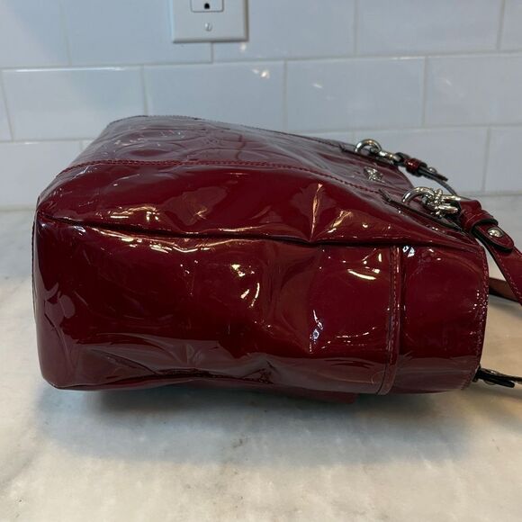 Coach Bag Purse Handbag Pocketbook EW Gallery Embossed High Gloss Patent Leather - Picture 7 of 16